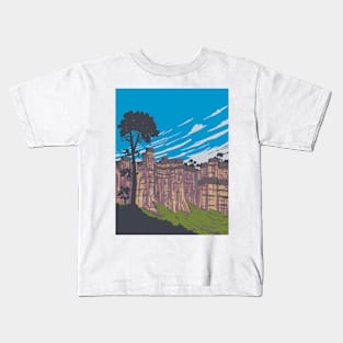 Pha Chor in Mae Wang National Park Chiang Mai Thailand WPA Art Deco Poster Kids T-Shirt